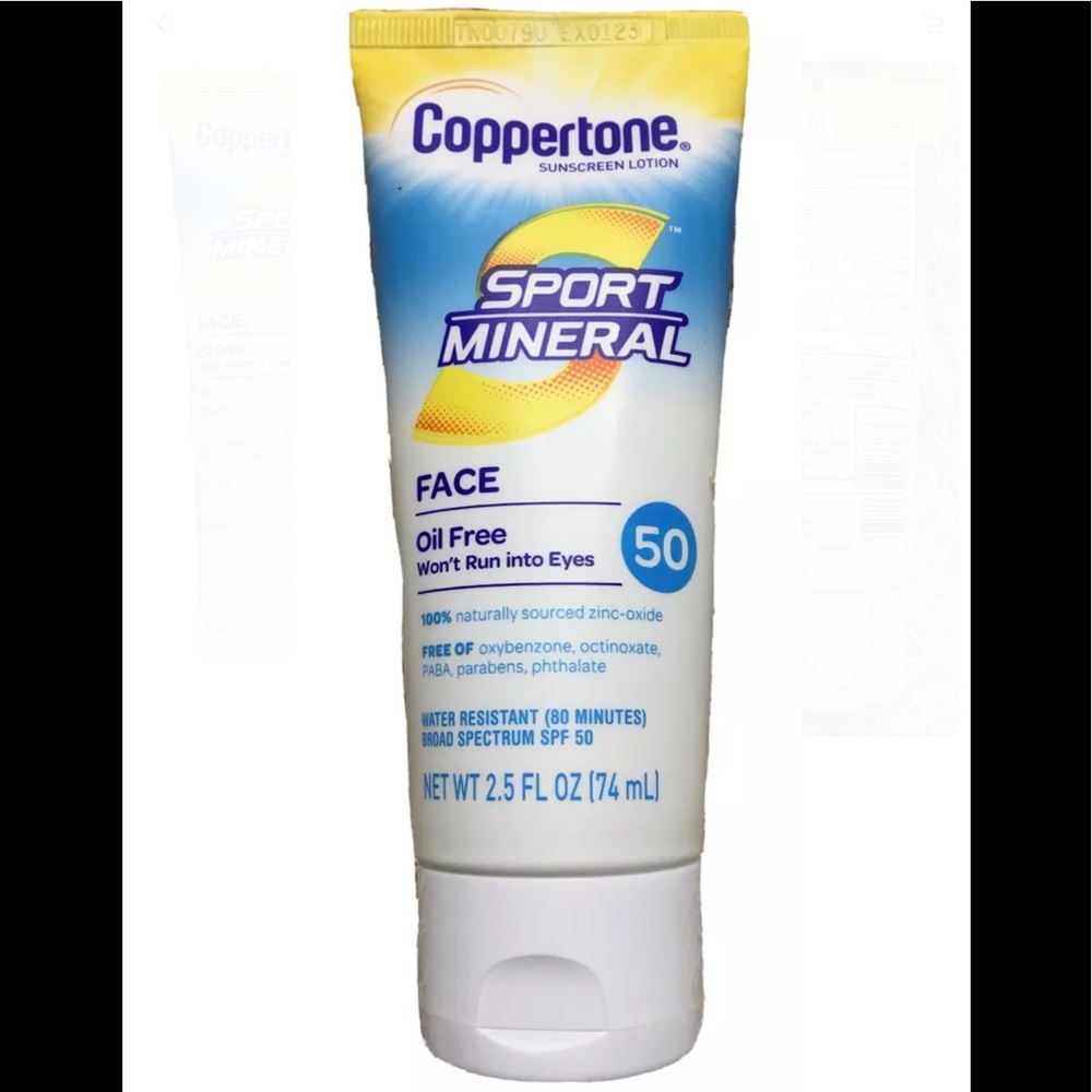 COPPERTONE SPORT MINERAL SUNSCREEN SPF 50 FACE LOTION EXP 1/23 NEW